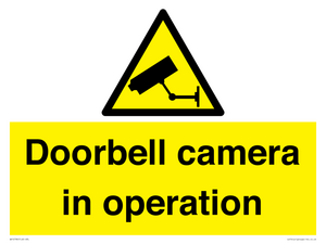 Doorbell camera in operation